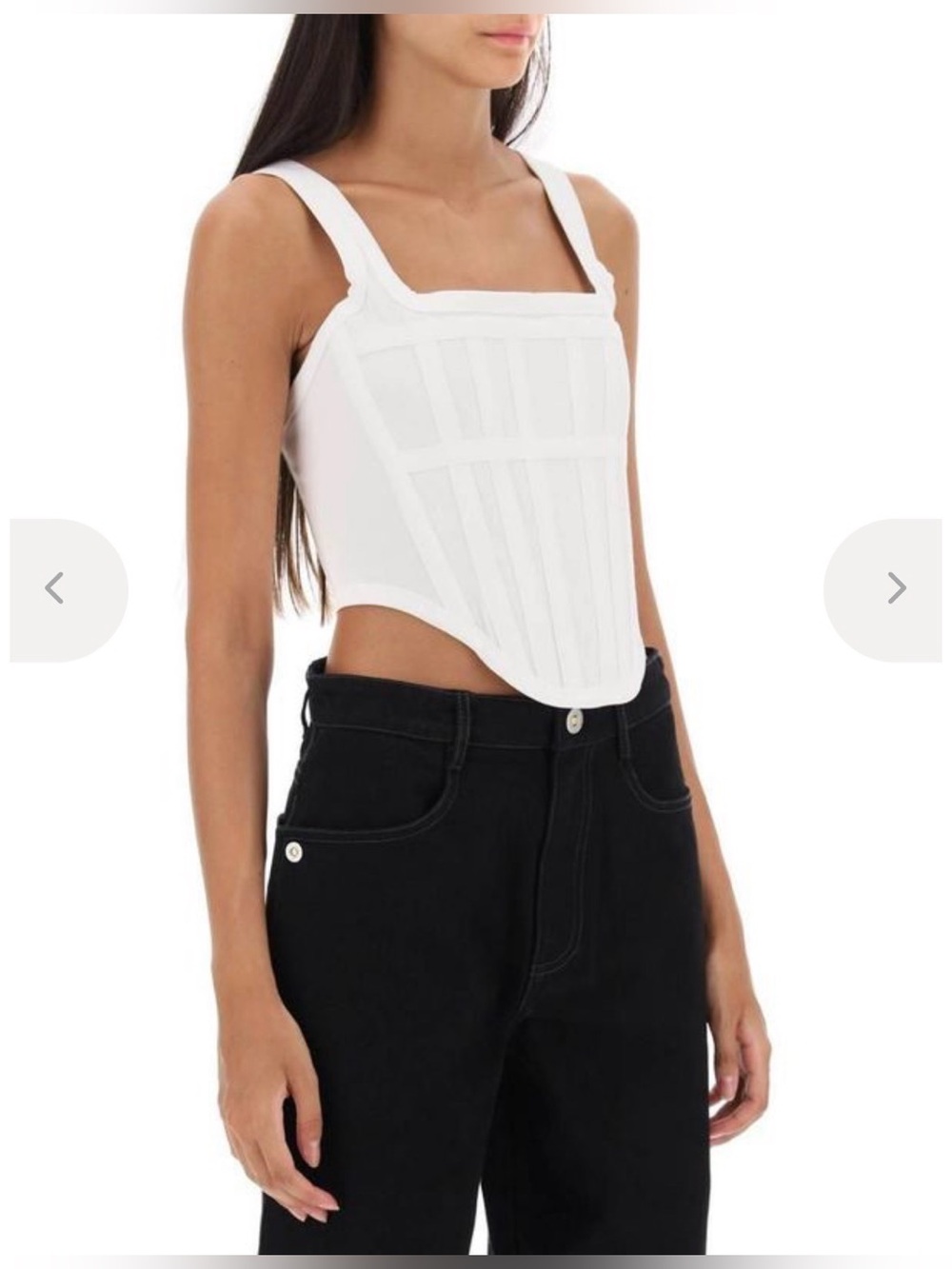 Dion Lee White Structured Corset Crop Top sz 6 US - Real Real tags. Sold Out
